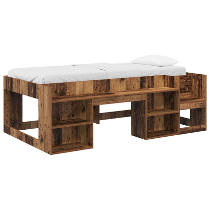 Kids'Bed Frame with Storage Old Wood 80 x 200 cm