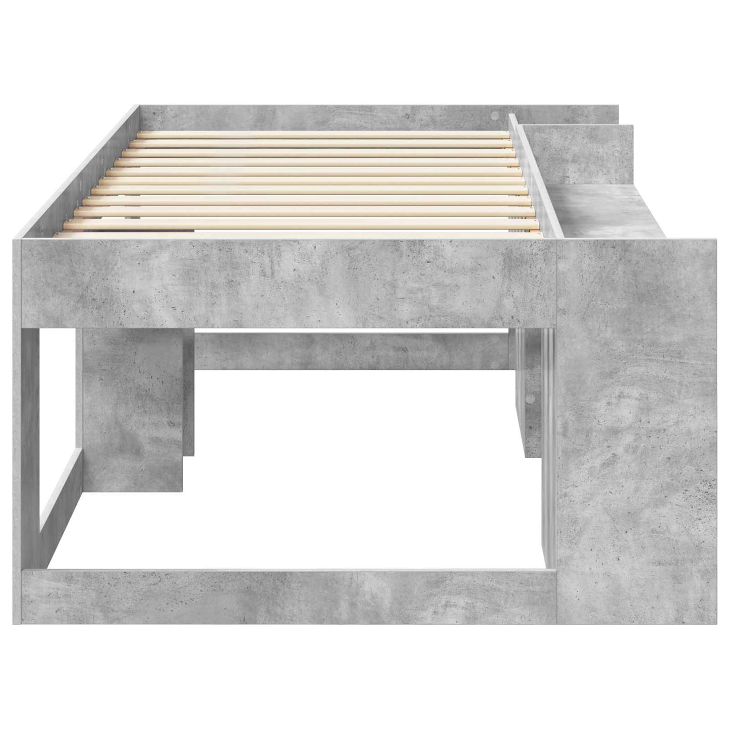 Kids'Bed Frame with Storage Concrete Grey 90 x 200 cm