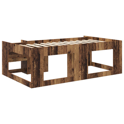 Kids'Bed Frame with Storage Old Wood 90 x 200 cm