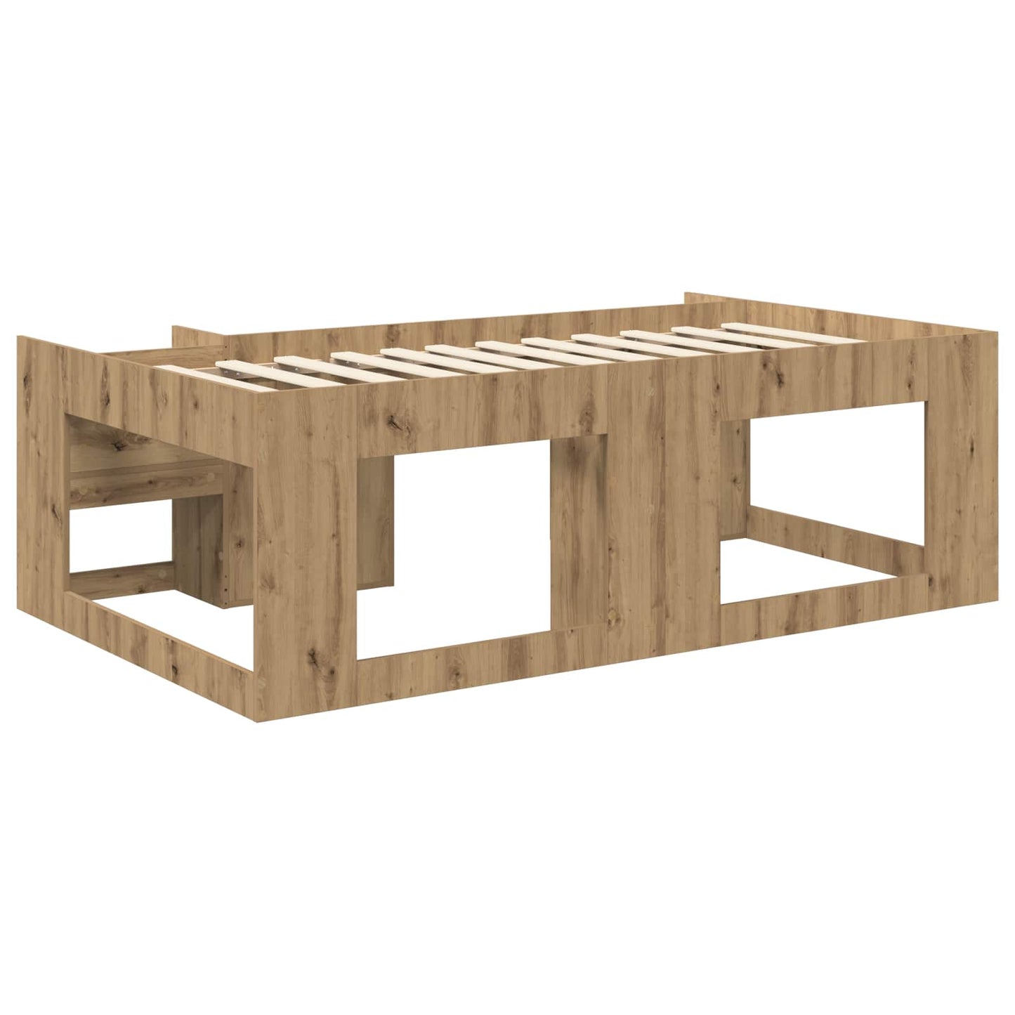 Kids'Bed Frame with Storage Artisan Oak 98.5 x 200 cm