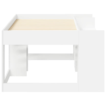 Kids'Bed Frame with Storage White 80 x 160 cm Engineered Wood