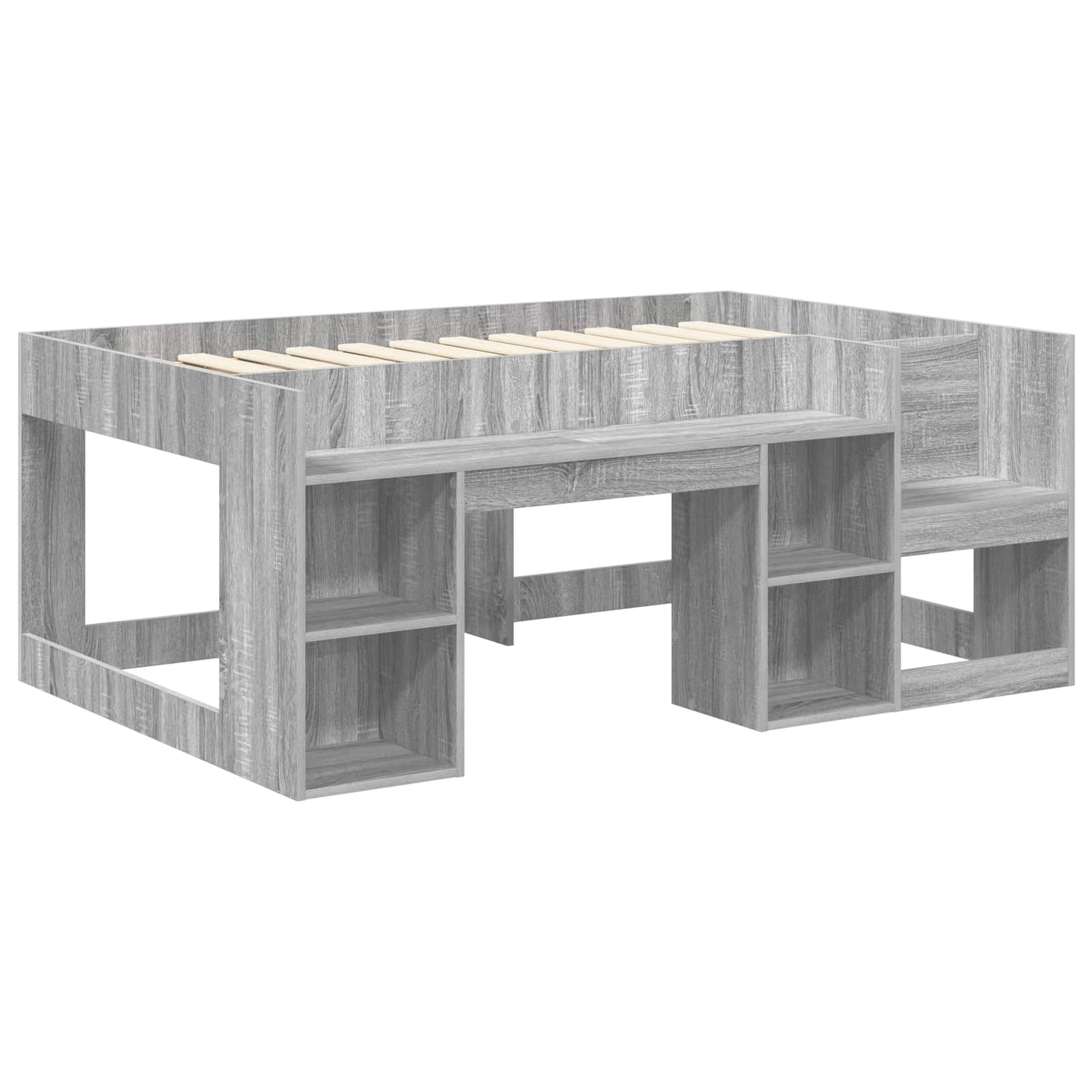 Kids'Bed Frame with Storage Grey Sonoma 80 x 160 cm