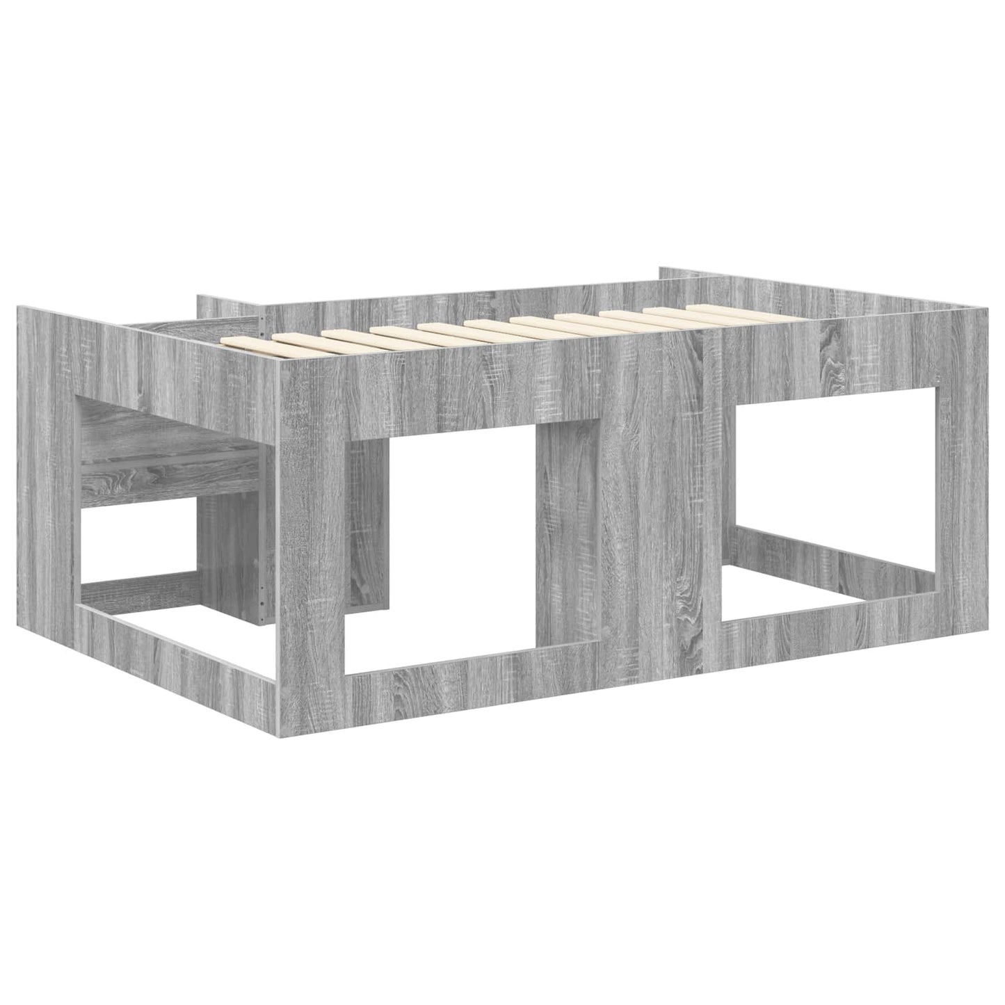 Kids'Bed Frame with Storage Grey Sonoma 80 x 160 cm
