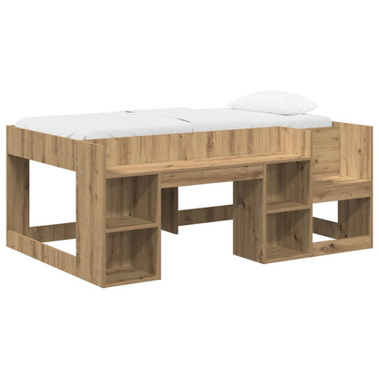 Kids'Bed Frame with Storage Artisan Oak 80 x 160 cm