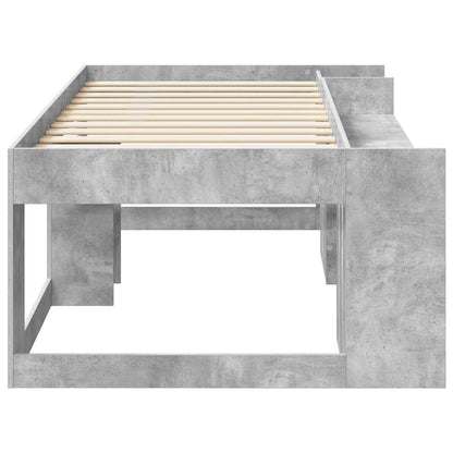 Kids'Bed Frame with Storage Concrete Grey 90 x 190 cm