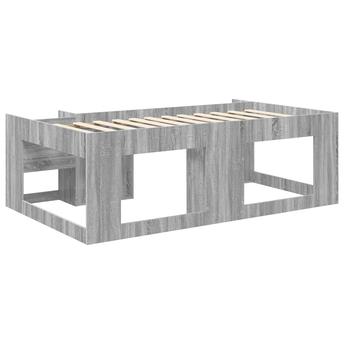 Kids'Bed Frame with Storage Grey Sonoma 90 x 190 cm