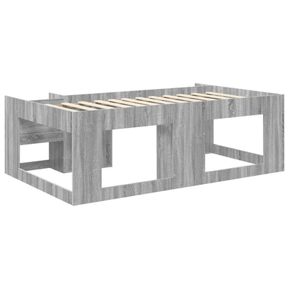 Kids'Bed Frame with Storage Grey Sonoma 90 x 190 cm