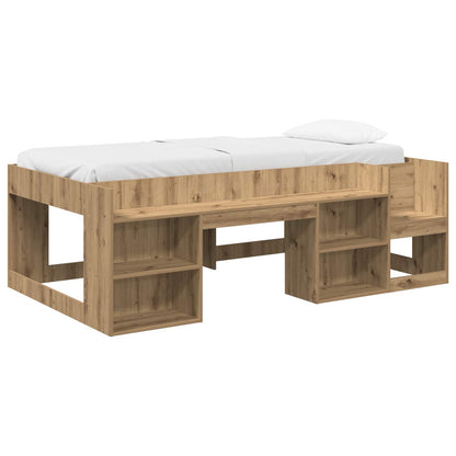 Kids'Bed Frame with Storage Artisan Oak 75 x 190 cm