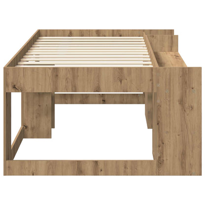 Kids'Bed Frame with Storage Artisan Oak 75 x 190 cm