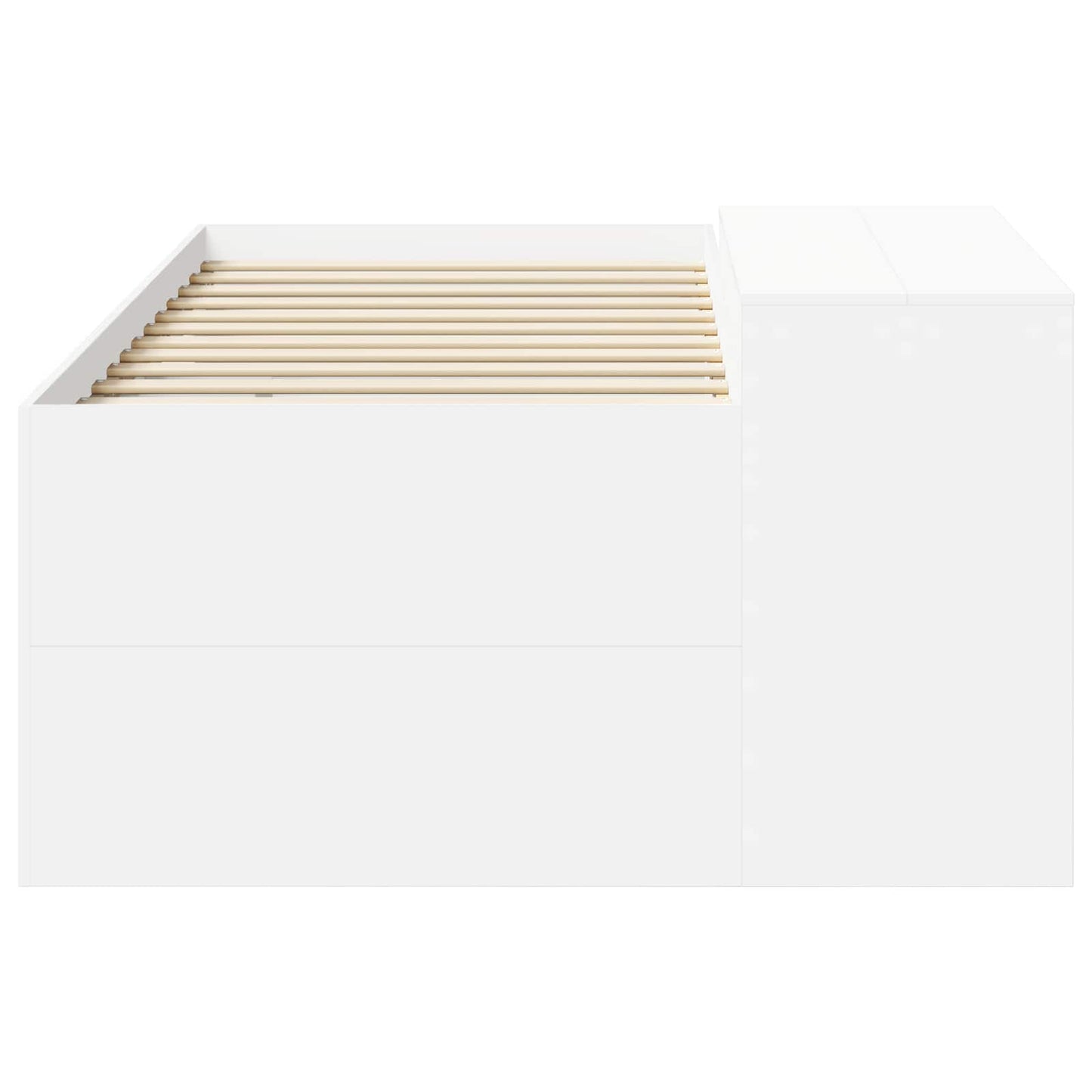 Kids'High Bed Frame with Desk White 80 x 200 cm
