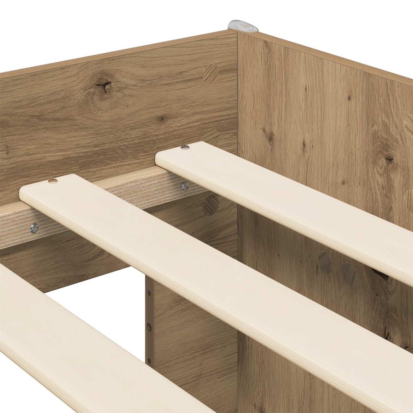 Kids'High Bed Frame with Desk Artisan Oak 80 x 200 cm