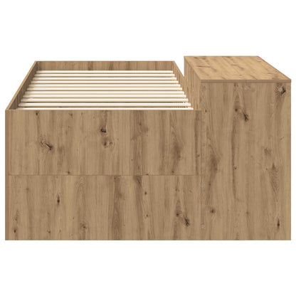 Kids'High Bed Frame with Desk Artisan Oak Engineered Wood