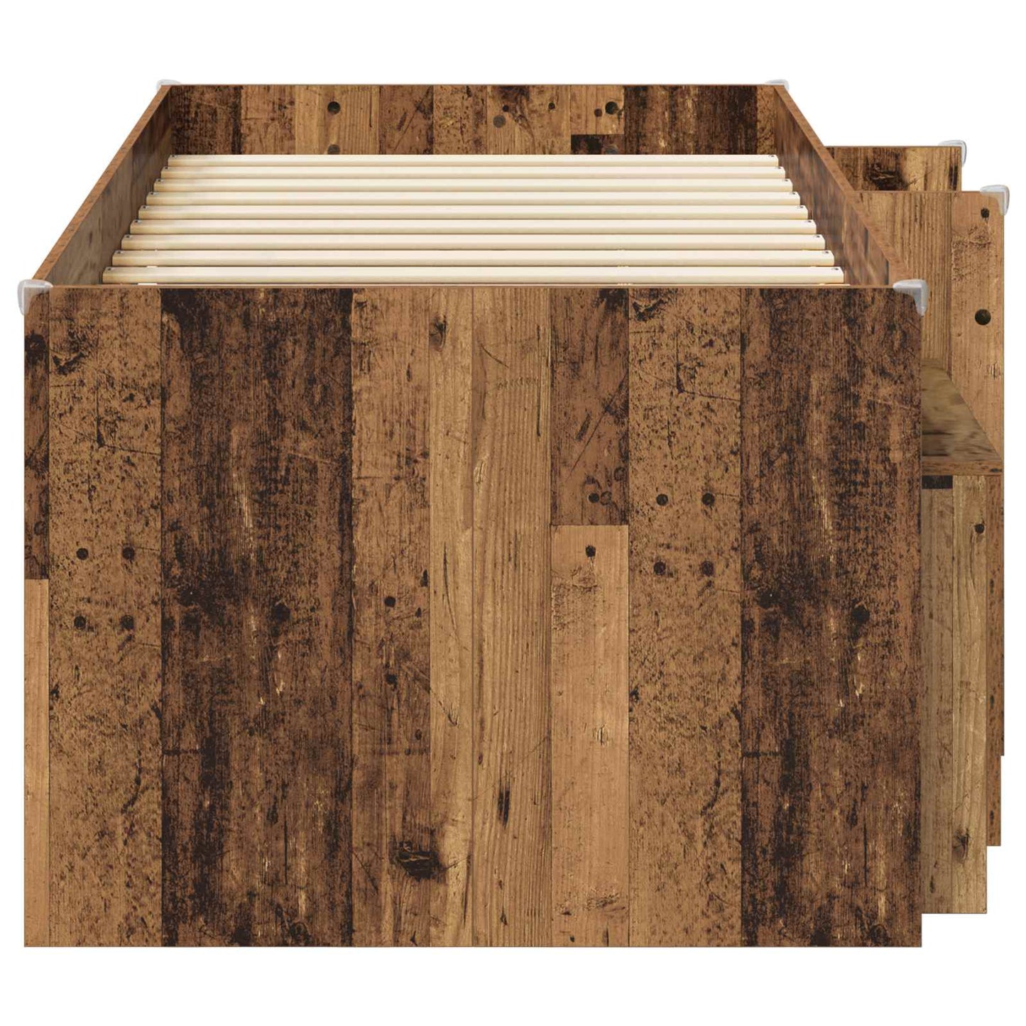 Loft Bed Frame with Cabinet 3 pcs Old Wood Engineered Wood