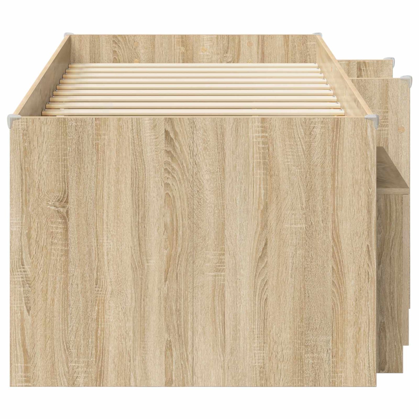 Loft Bed Frame with Cabinet 3 pcs Sonoma Oak Engineered Wood