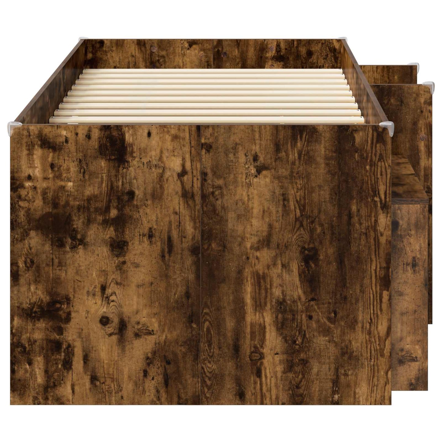 Loft Bed Frame with Cabinet 3 pcs Smoked Oak Engineered Wood