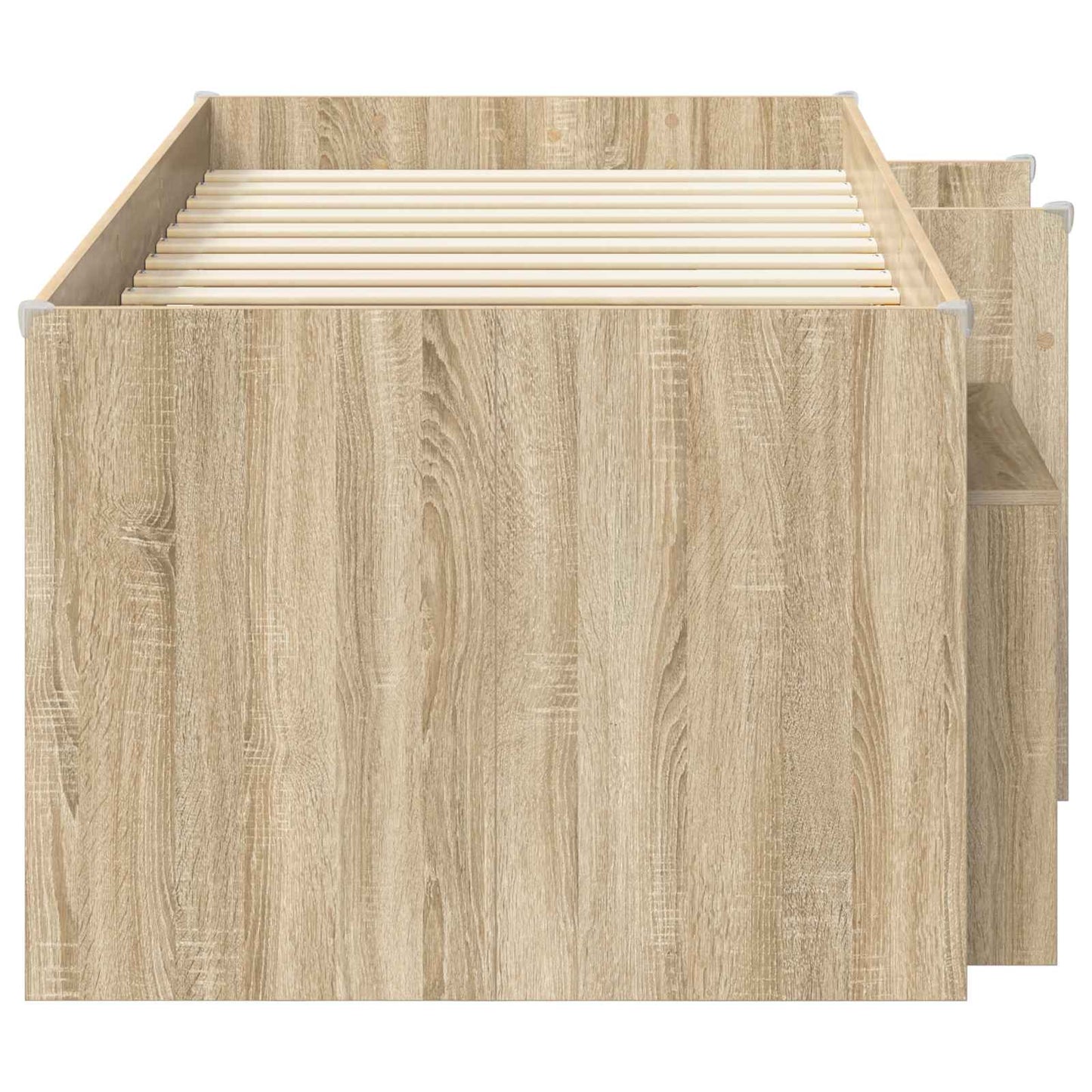 Loft Bed Frame with Cabinet 3 pcs Sonoma Oak Engineered Wood