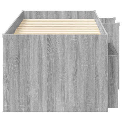 Loft Bed Frame with Cabinet 3 pcs Grey Sonoma Engineered Wood