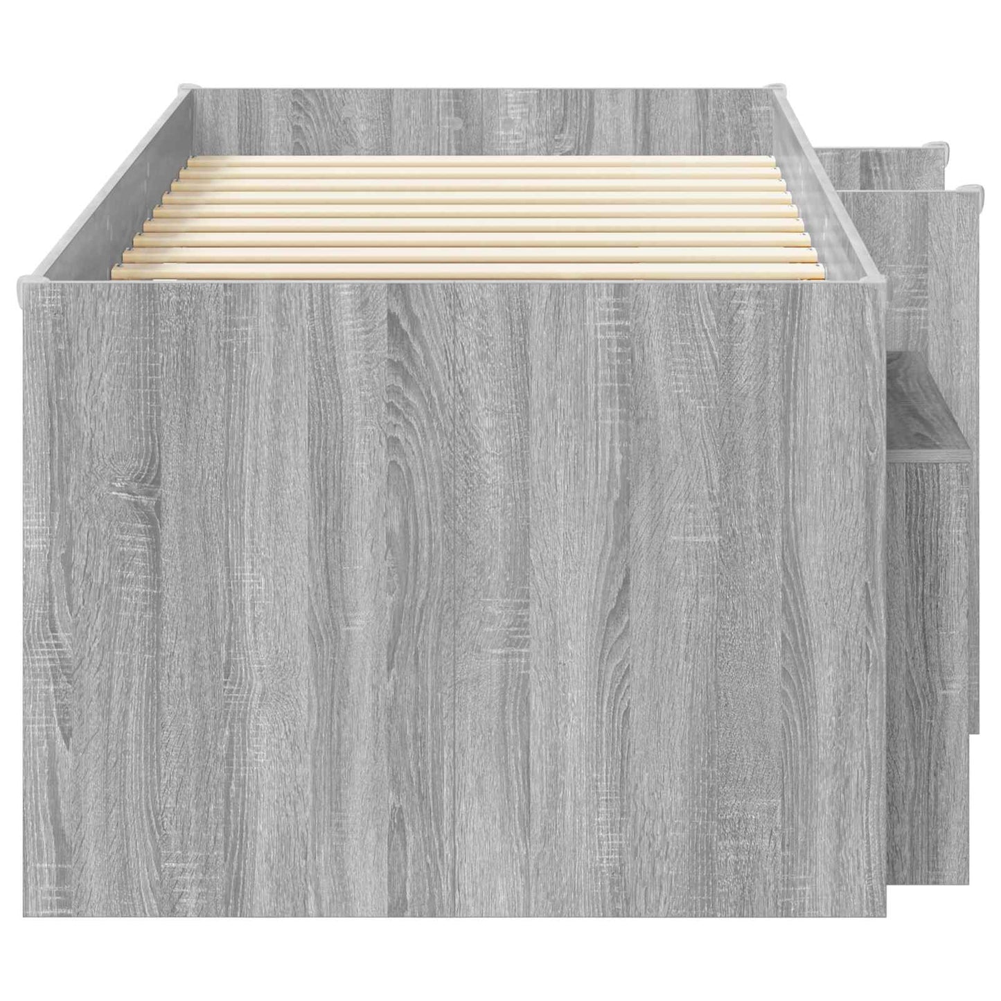 Loft Bed Frame with Cabinet 3 pcs Grey Sonoma Engineered Wood