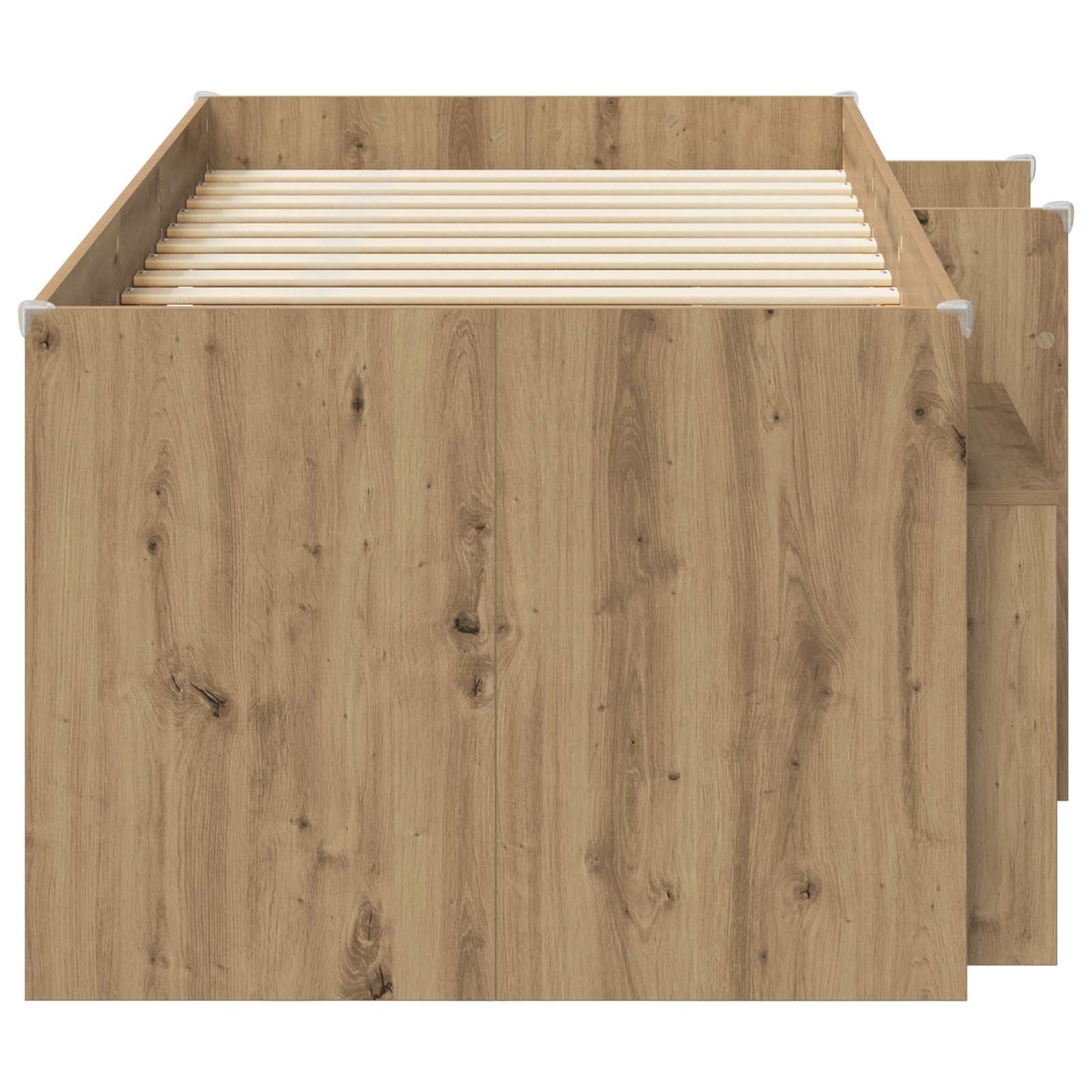 Loft Bed Frame with Cabinet 3 pcs Artisan Oak Engineered Wood