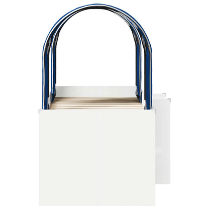Bed with Tunnel 3 pcs White and Blue Engineered Wood