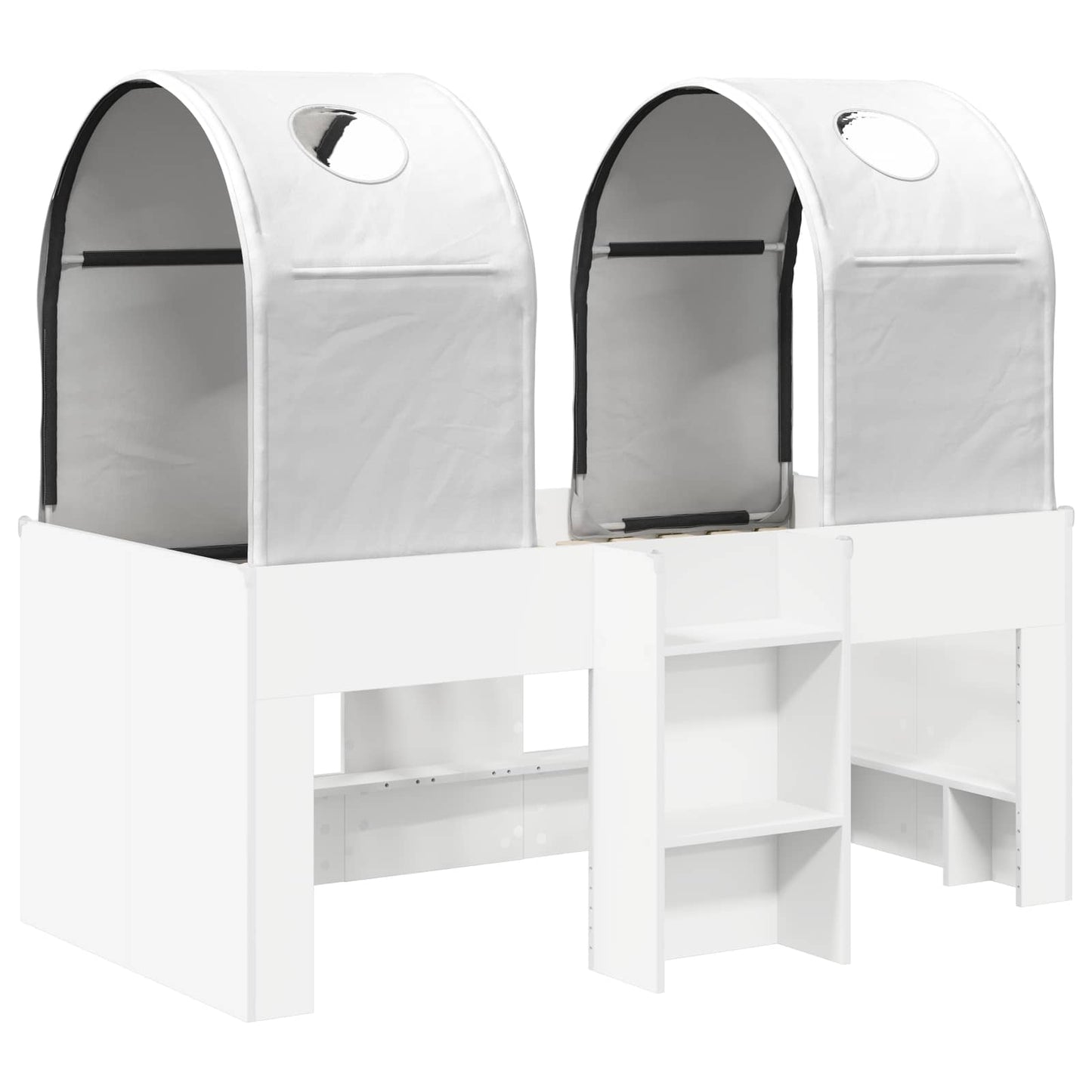 Bed with Tunnel 3 pcs White Engineered Wood
