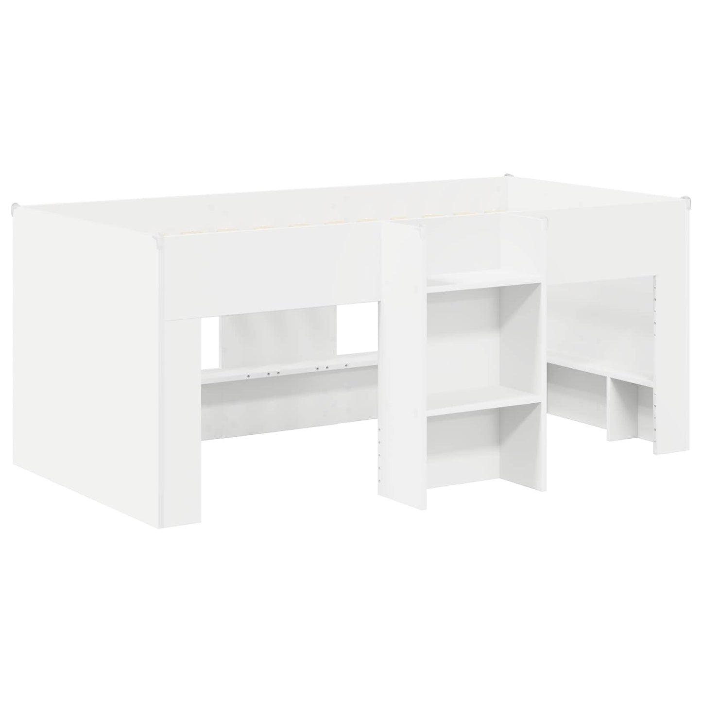 Bed with Tunnel 3 pcs White Engineered Wood