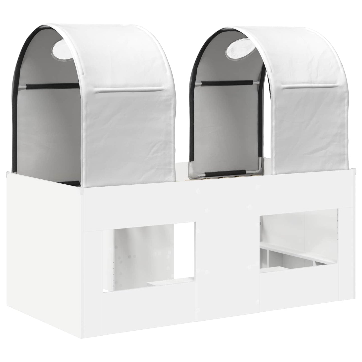 Bed with Tunnel 3 pcs White Engineered Wood
