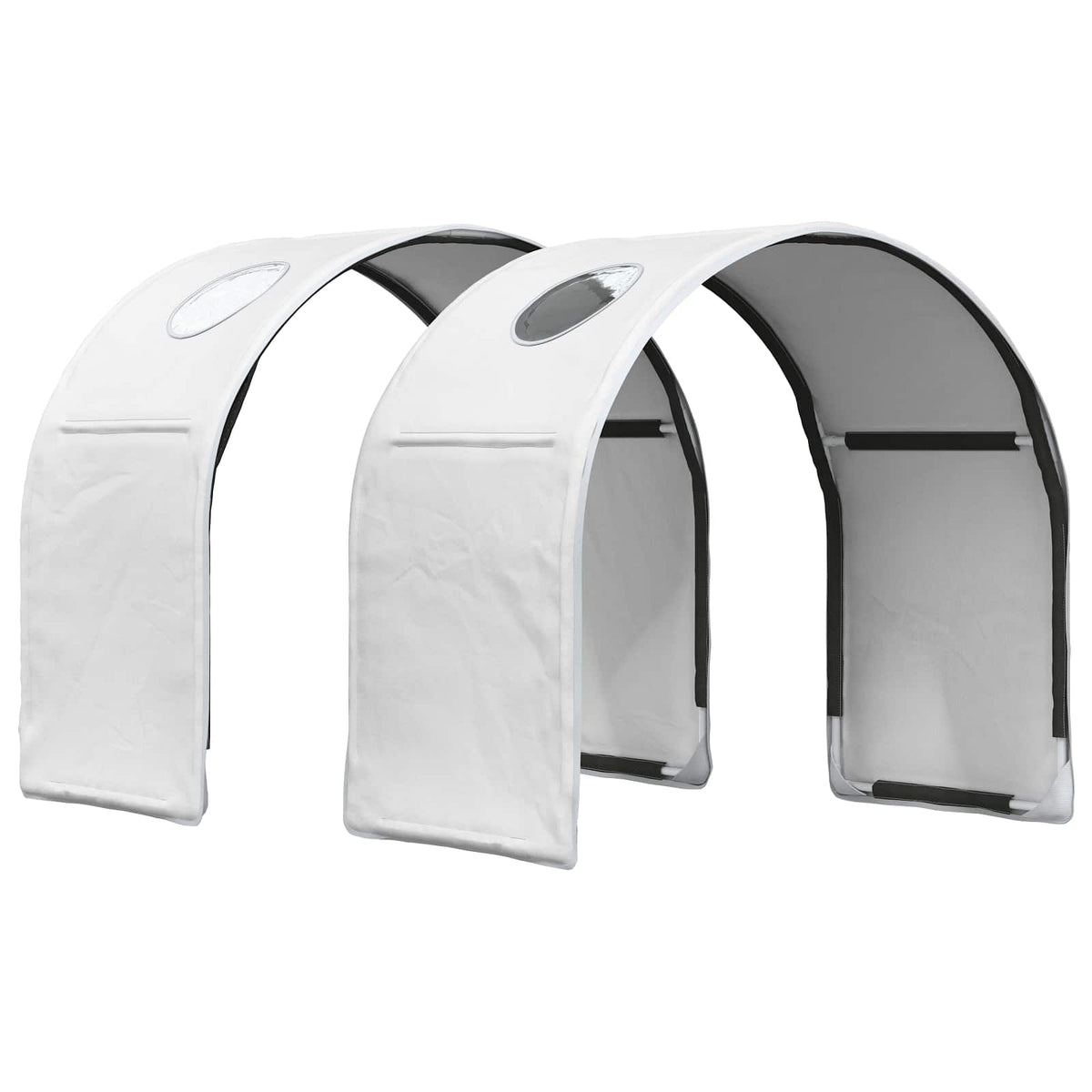 Bed with Tunnel 3 pcs White Engineered Wood