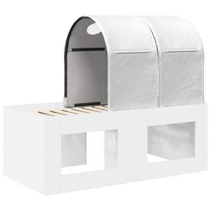 Bed with Tunnel 3 pcs White Engineered Wood