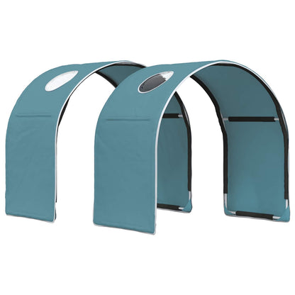 Bed with Tunnel 3 pcs Sonoma Oak and Light Blue Engineered Wood