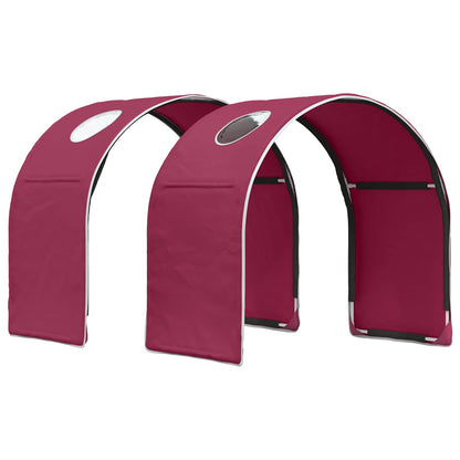 Bed with Tunnel 3 pcs Sonoma Oak and Red Engineered Wood