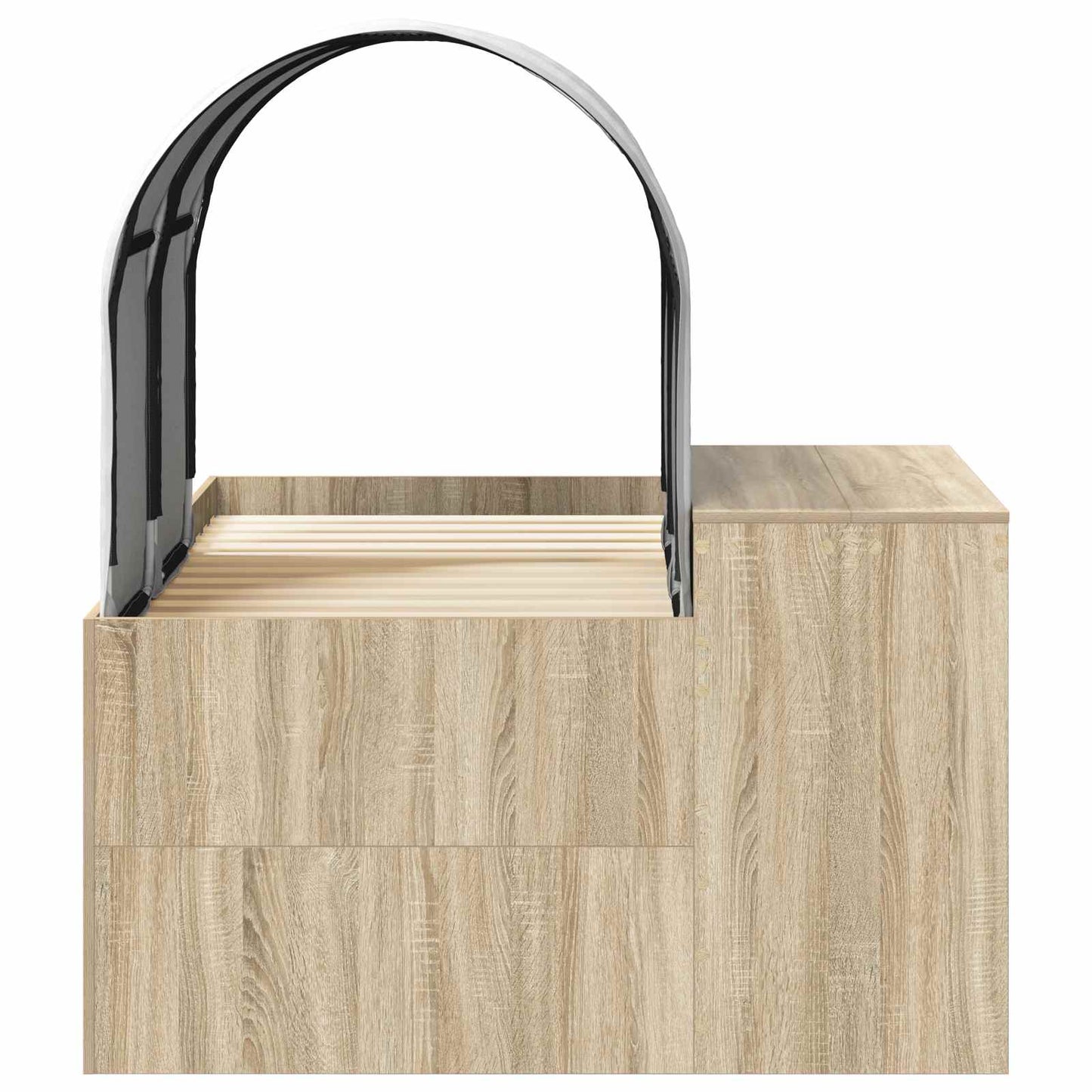 Bed with Tunnel 3 pcs Sonoma Oak and White Engineered Wood