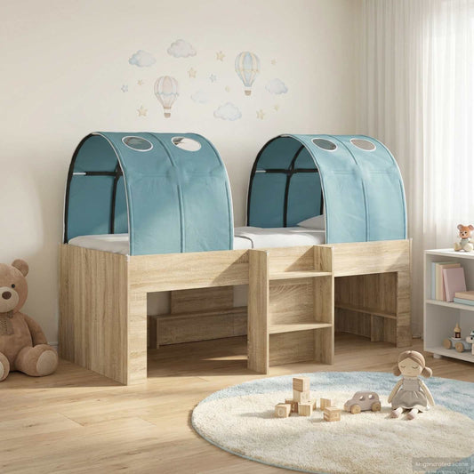 Kids'High Bed Frame with Tunnel 3 pcs Engineered Wood