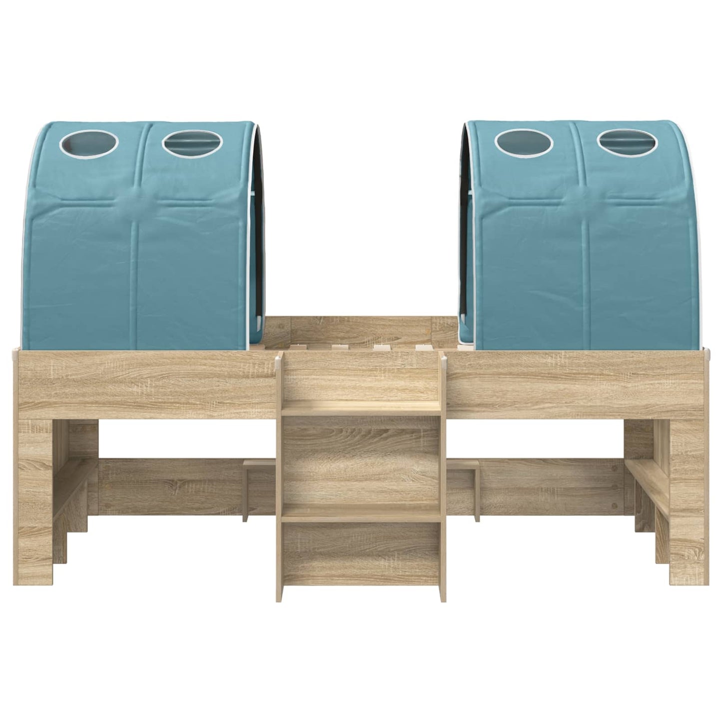 Kids'High Bed Frame with Tunnel 3 pcs Engineered Wood