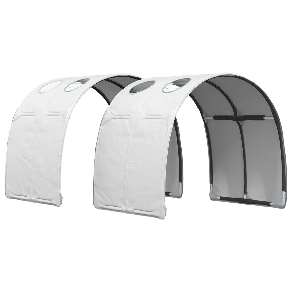 Bed Frame with Tunnel with Shelf 3 pcs White Engineered Wood