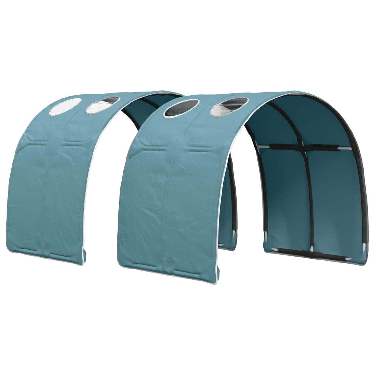 Bed Frame with Tunnel 3 pcs Sonoma Oak and Light Blue