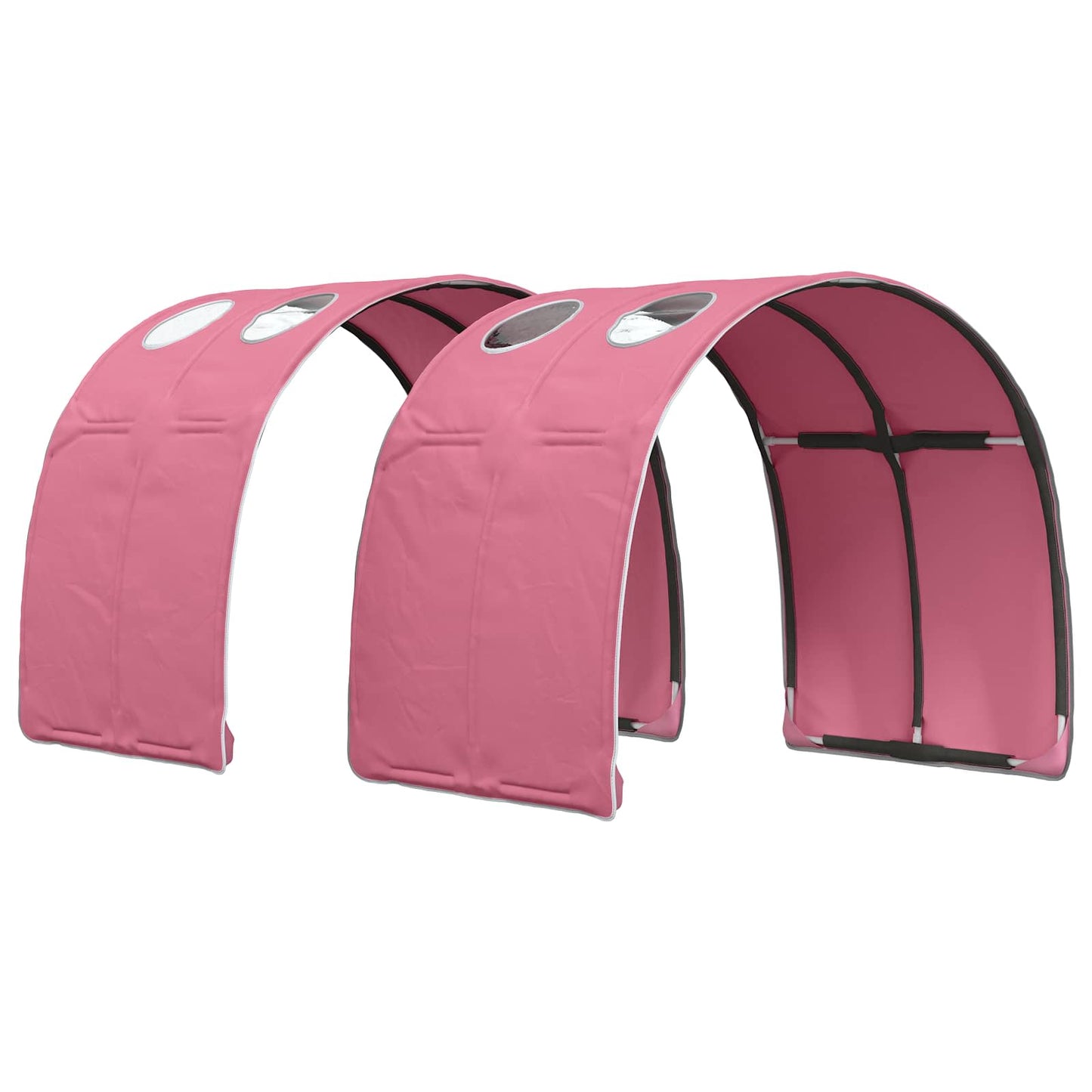 Bed Frame with Tunnel 3 pcs Sonoma Oak and Pink Engineered Wood