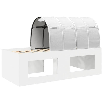 Bed with Tunnel 3 pcs White Engineered Wood
