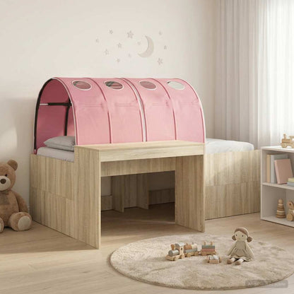 Bed with Tunnel 3 pcs Sonoma Oak and Pink Engineered Wood