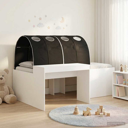 Bed with Tunnel 3 pcs Artisian Oak and Black Engineered Wood