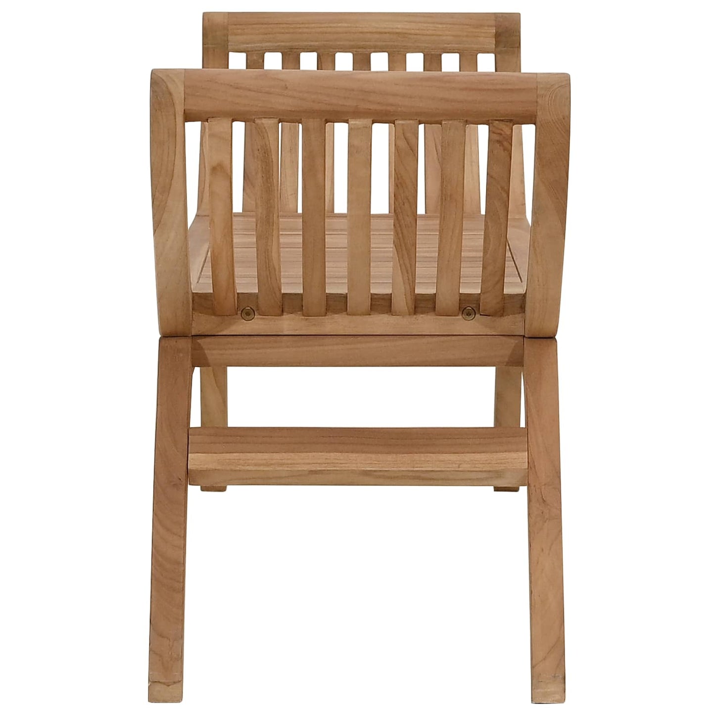 Garden Bench 2 -Seater 126 cm Solid Teak Wood Natural