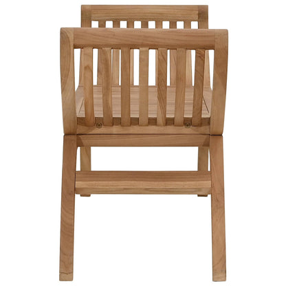 Garden Bench 2 -Seater 126 cm Solid Teak Wood Natural