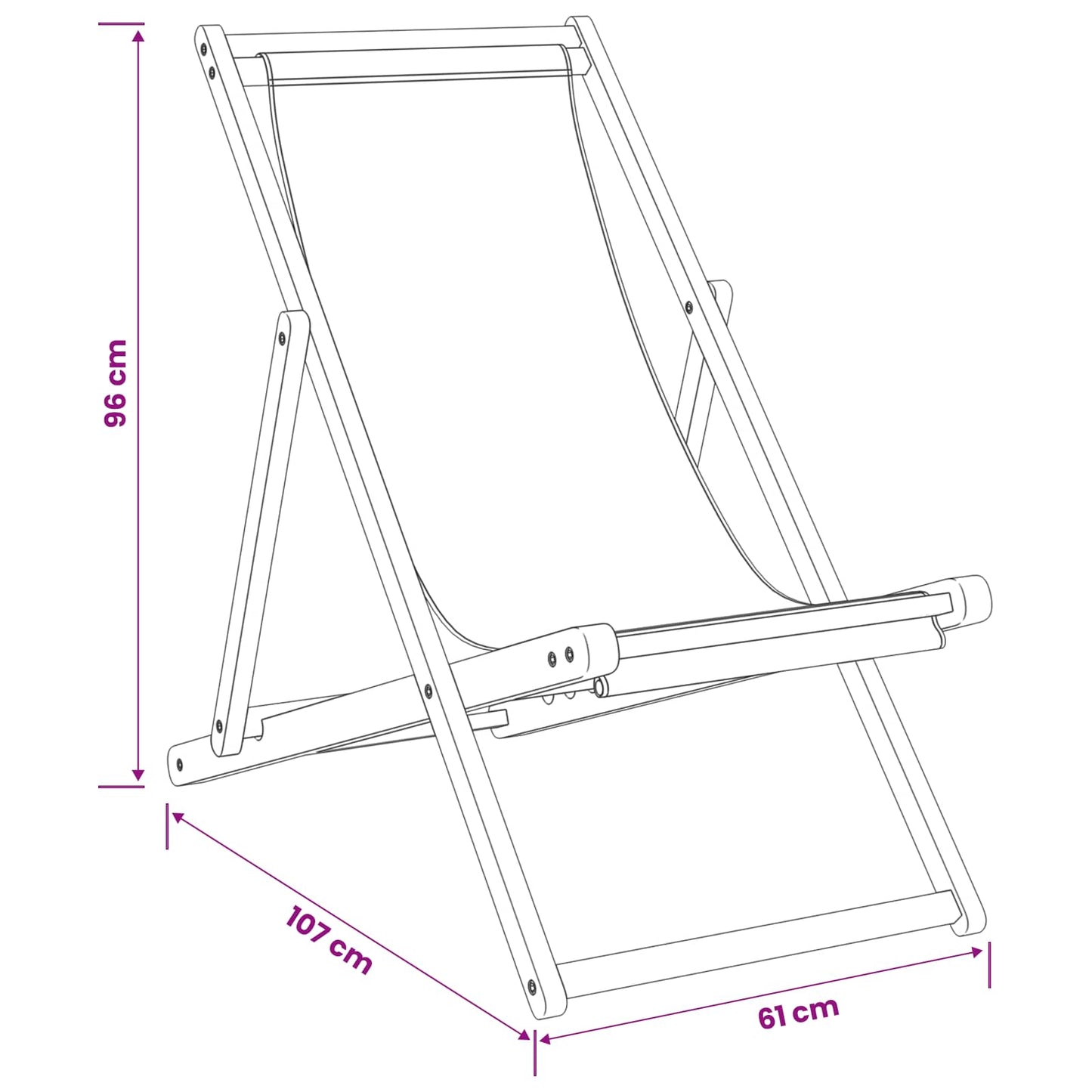 Beach Chair Beige Solid Teak Wood