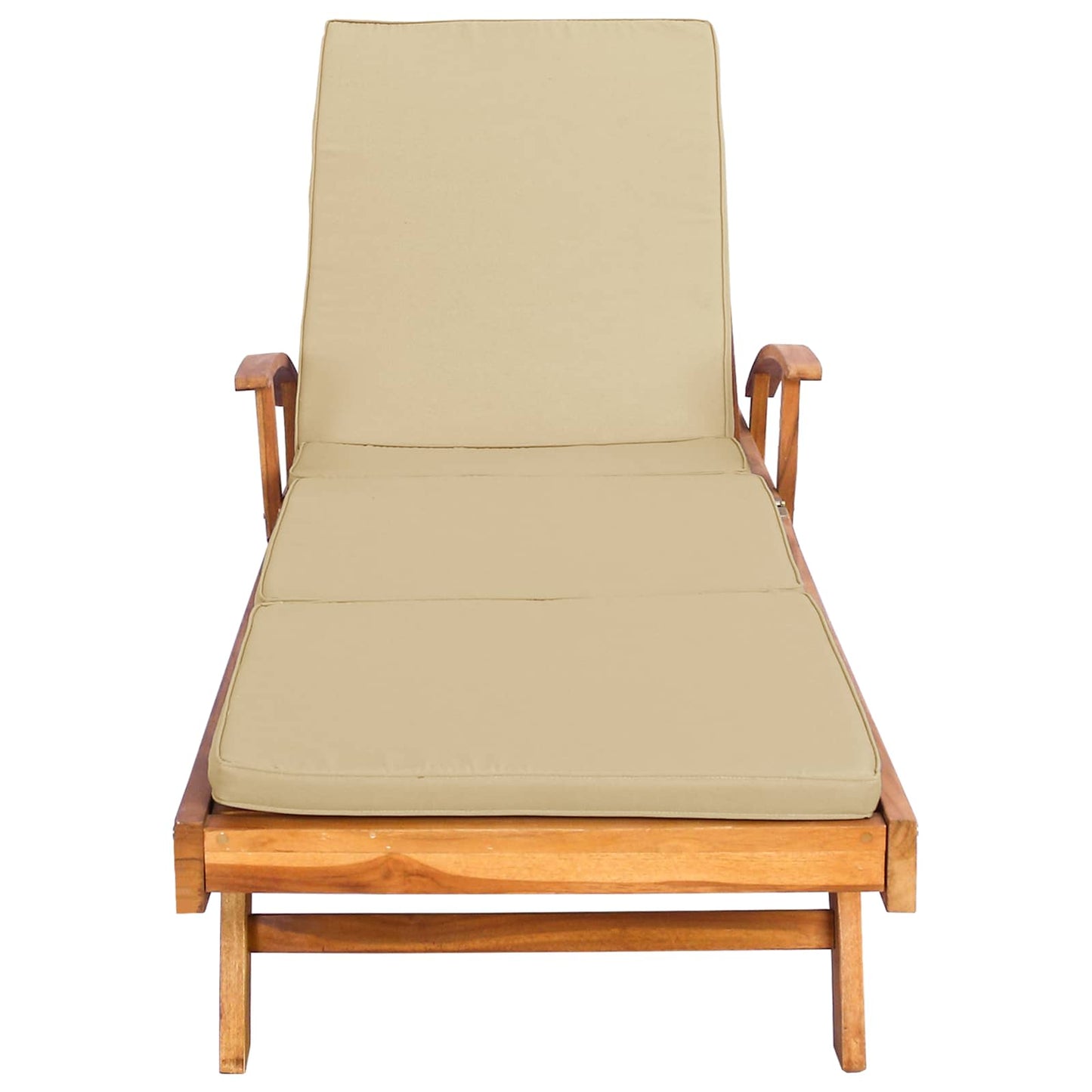 Sun Lounger 100% Polyester Solid-Teak