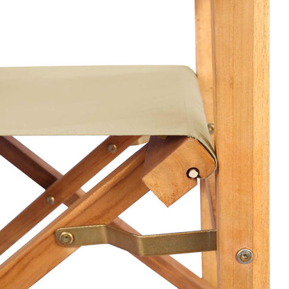 Dining Chair Brown and Beige 56 x 54 x 87 cm Solid Teak Wood