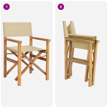 Dining Chair Brown and Beige 56 x 54 x 87 cm Solid Teak Wood