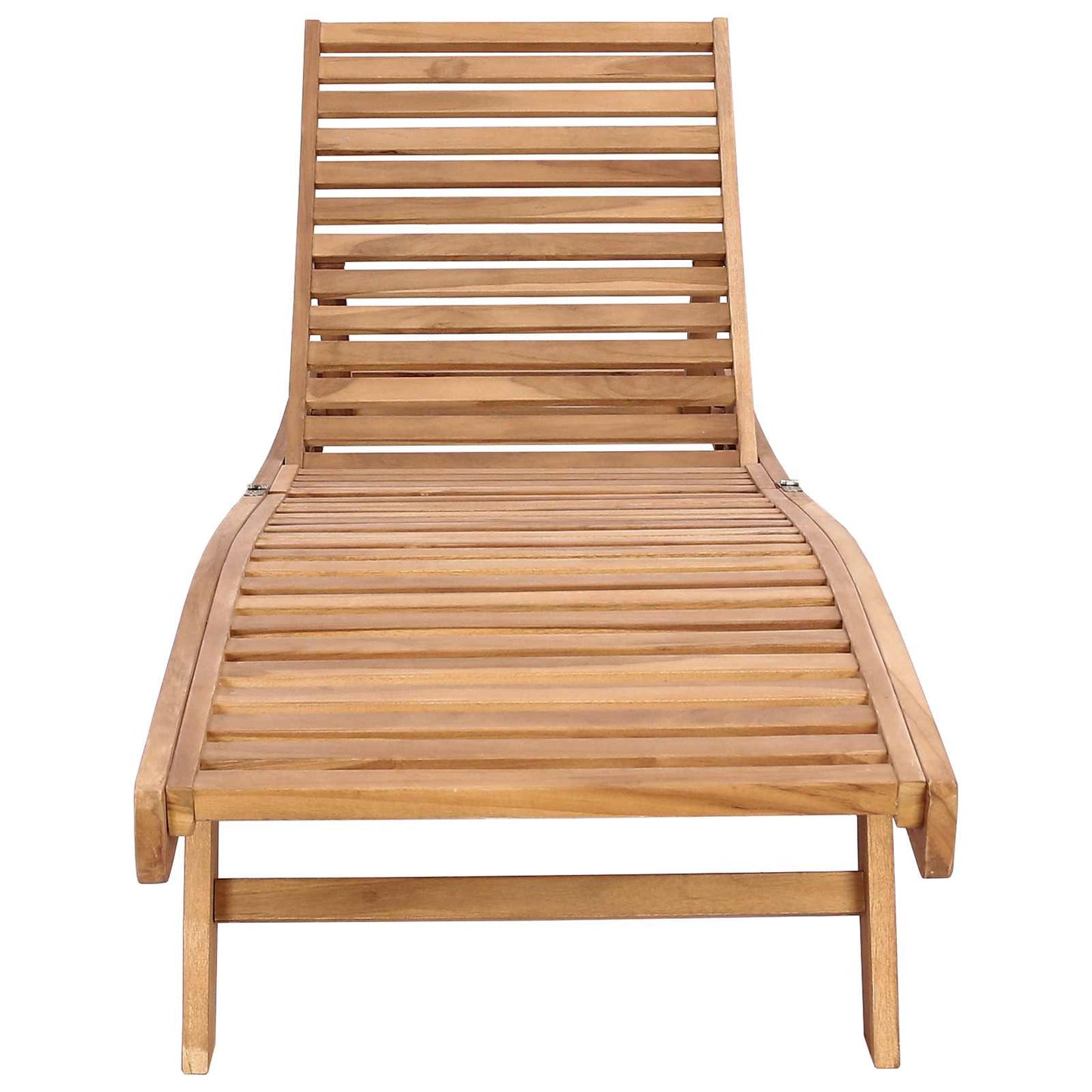 Sun Lounger Brown Solid Teak Wood