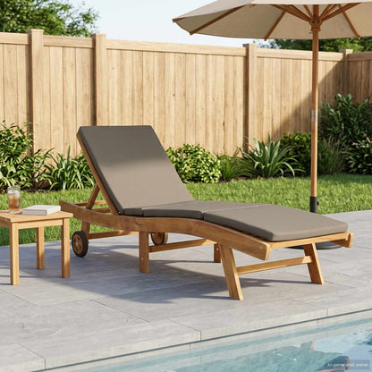 Sun Lounger Brown and Taupe Polyester