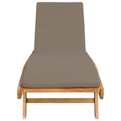 Sun Lounger Brown and Taupe Polyester