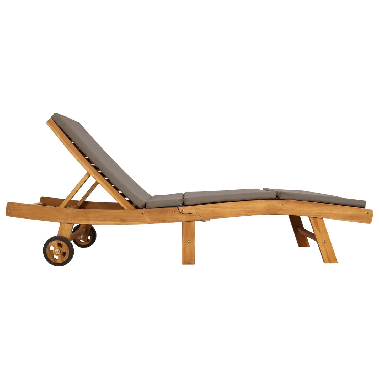 Sun Lounger Brown and Taupe Polyester